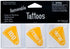 bulk buys Removable Yellow Cheer Tattoos - Pack of 48