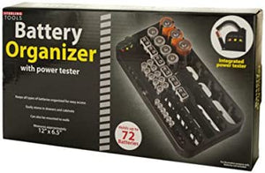Sterling Battery Organizer with Power Tester - Pack of 6