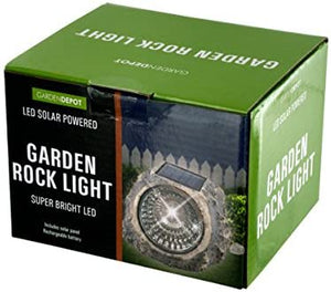 Garden Depot Solar Powered LED Garden Rock Light - Pack of 3
