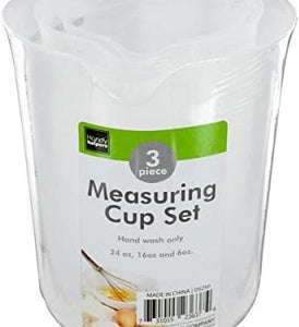 Plastic Measuring Cup Set - Pack of 24