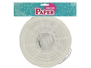 bulk buys White Paper Lantern Set - Pack of 24