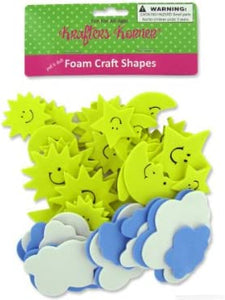 Sky foam craft shapes, Case of 48
