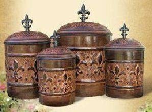 4 Piece Versailles Canister Set with Fresh Seal Covers