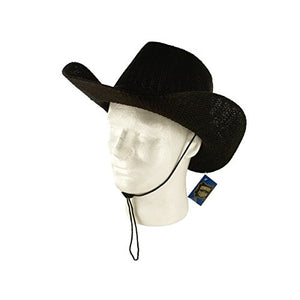 Woven Cowboy Fashion Hat with Neck Cord - Pack of 10