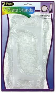 An American Company GV156 Pack with Two 7" Clear Plastic Plate Stands, Case of 24 packs