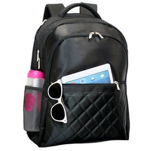 Backpack/ Bag, Black Savy Scan Express 17-inch Laptop and Tablet, Multi-Compartment Backpack, Made in Microfiber