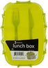 Bulk Buys Divided Plastic Lunch Box with Fork &amp; Knife 12-PK