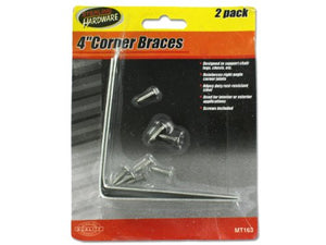 Bulk Buys Corner braces with screws Case Of 24