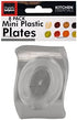 8 pack mini plastic condiment plates, Case of 24