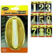 Plastic house numbers with adhesive back-Package Quantity,60