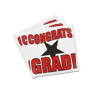 Bulk Buys AR083-40 9 3/4&quot; Mortarboard Stickers - Pack of 40