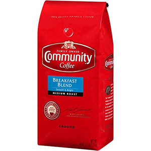 Community Coffee Premium Ground Breakfast Blend Medium Roast Coffee, 40 Ounce