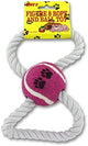 Figure-eight rope and ball dog toy - Case of 24