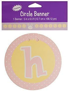 Happy Easter Circle Banner-Package Quantity,72