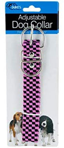 Dukes Pink Fashion Adjustable Nylon Dog Collar - Pack of 48