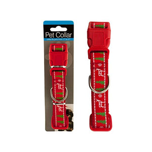 Christmas Design Adjustable Pet Collar - Pack of 36