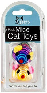 Striped Mice Cat Toys Set - Pack of 18