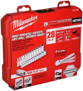 Milwaukee 48-22-9504 1/4 in. Drive 28pc Ratchet & Socket Set (Metric)