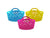 24-Packages of Plastic Storage Basket with Handles