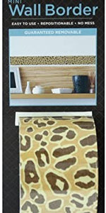 Cheetah Pattern Mini Repositionable Wall Border - Pack of 48