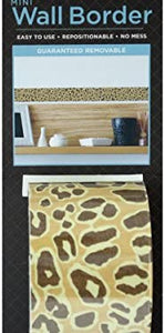 Cheetah Pattern Mini Repositionable Wall Border - Pack of 24