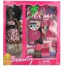 Bulk Buys Black Fashion Doll with Dress and Accessories - Pack of 3