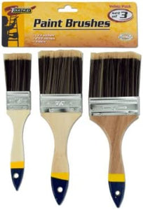 Paint Brush Set with Wood Handles - Pack of 10