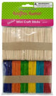 Bulk Buys CC536 Multi-colored mini craft sticks Case of 25