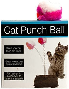 Cat Punch Ball Toy with Furry Base - Pack of 20