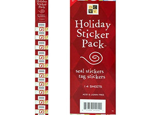 Holiday Seal & Tag Stickers Clip Strip - Pack of 108