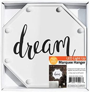 bulk buys Dream LED Marquee Hanging Wall Sign - Pack of 4