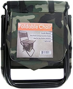 bulk buys Camouflage Foldable Chair with Zipper Gear Pouch (Case of 16)