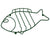 Bulk Buys Green Wire Fish Trivet - Pack of 48