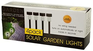 4-piece Solar Powered Garden Lights Set (Pack of 3)