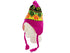 Fleece Lined Neon Snowflake Design Knit Hat - Pack of 24