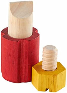 Guidecraft Screw Block - Kids Multi-Color Matching Game, Classic Toddler Memory and Sensory Skills Development Toy