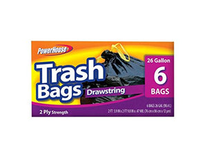 Drawstring Trash Bags Set - Pack of 60