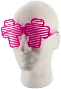 bulk buys Colored Cross Party Favor Shutter Shades - Pack of 24