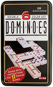 bulk buys Double 6 Color Dot Dominoes Game Set - Pack of 4