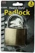 bulk buys Metal Padlock with 3 Keys - Pack of 18