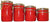 Anchor Hocking Contemporary Style 4-piece Red Ceramic Canisters With Lids Set by Anchor Hocking