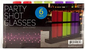 Test Tube Party Shot Glasses with Stand - Pack of 16
