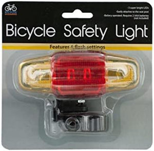 Flashing LED Bicycle Safety Light - Pack of 24