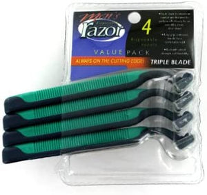 Triple Blade Men039;s Disposable Razors - Pack of 50