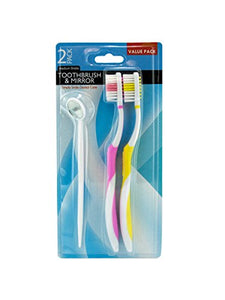 Toothbrush set with dental mirror-Package Quantity,12