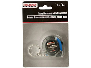 bulk buys Mini Tape Measure with Key Chain - Pack of 24