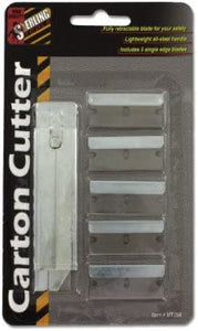 Bulk Buys Carton cutter with extra blades Case Of 24