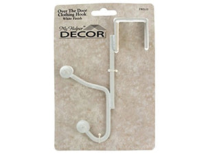 White Over The Door Clothing Hook - Pack of 36