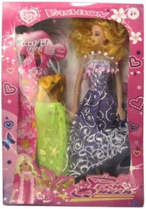 Bulk Buys ultra fashion doll set with dress (Set of 12)
