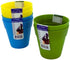 Outdoor Living Plastic Flower Planters Pots Assorted Colors 2 Pack Case 24